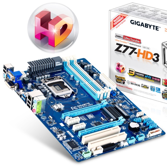 Main Gigabyte Z77- HD3 ( LGA1155 Socket Motherboard )