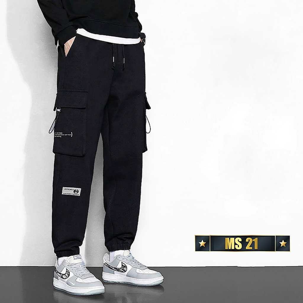 Quần Jogger Nam Kaki Co Dãn Màu Đen Túi Hộp Thời Trang Trẻ Trung, quần dài nam hàn quốc Tfashion shop QN21