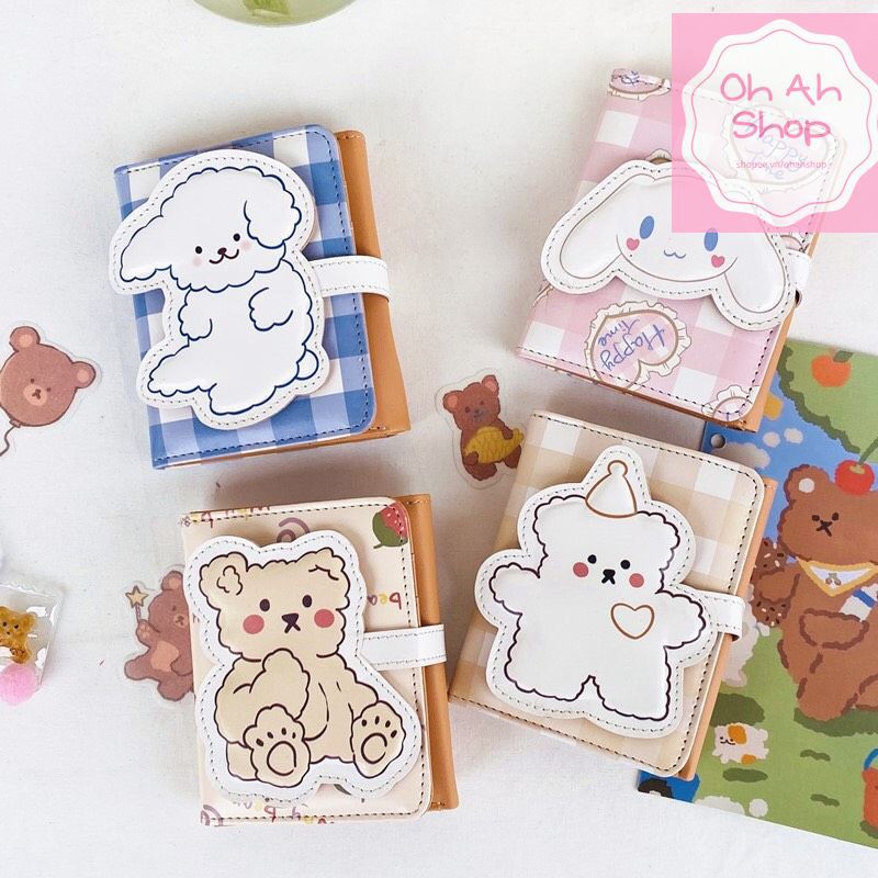 🍓 Ví da PU ngắn đựng thẻ dễ thương cho nữ