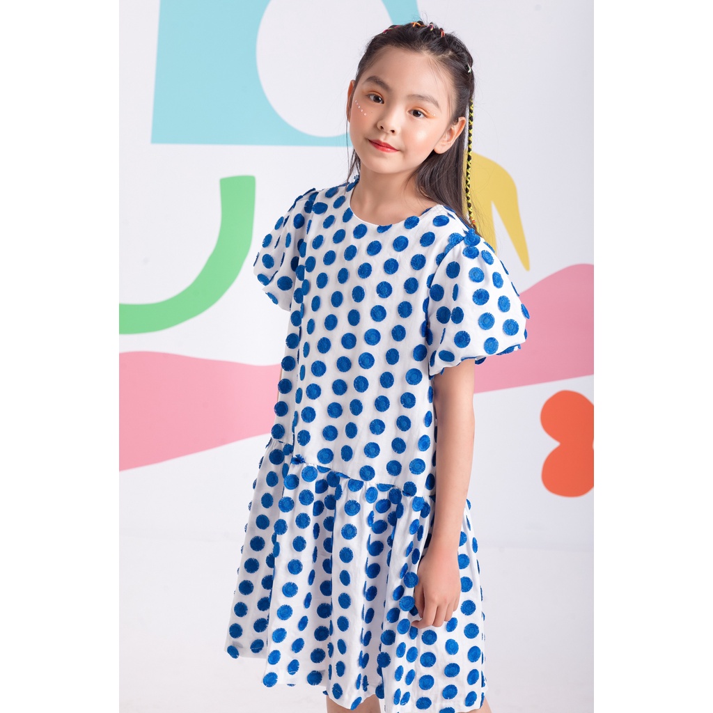 [LITTLE PINK] KATY DRESS- Váy đuôi cá 2 lớp bé gái