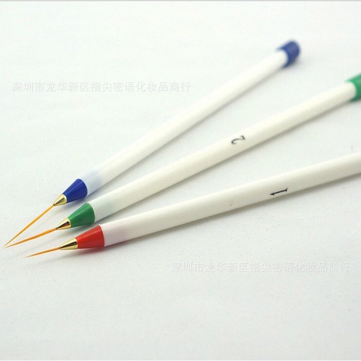 Combo 3 Cọ râu kim cọ tóc cọ nét lông nhỏ dài vẽ móng Nail