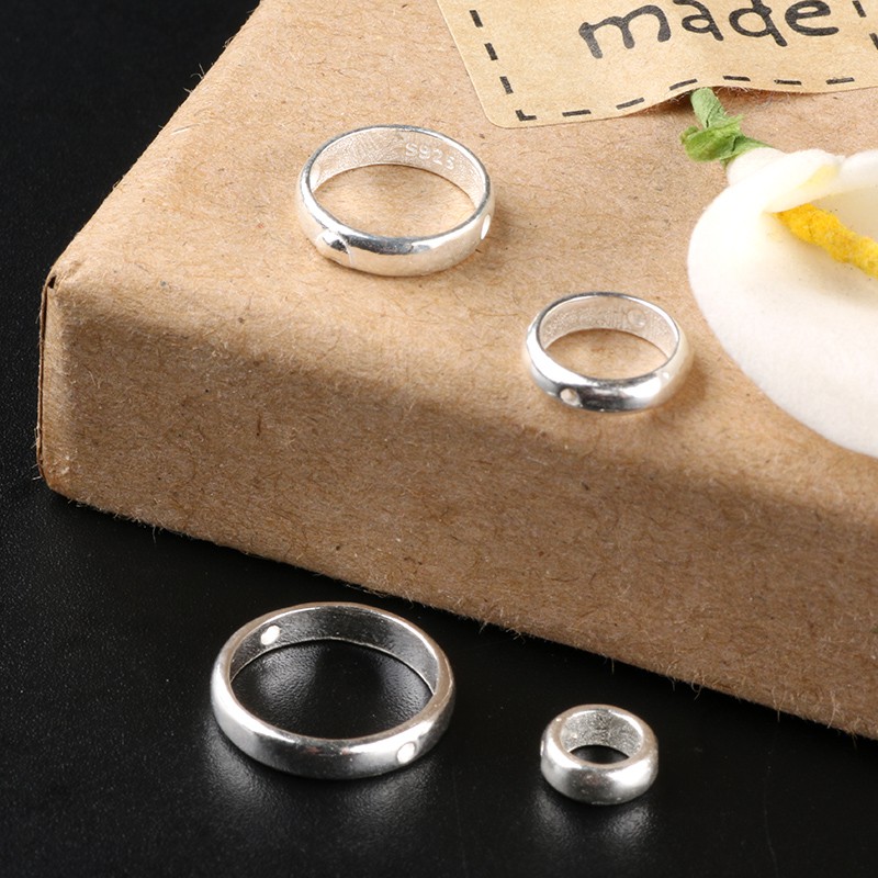 Charm bạc bọc đá dạng tròn - Charm Bạc 925 - Mã CB001