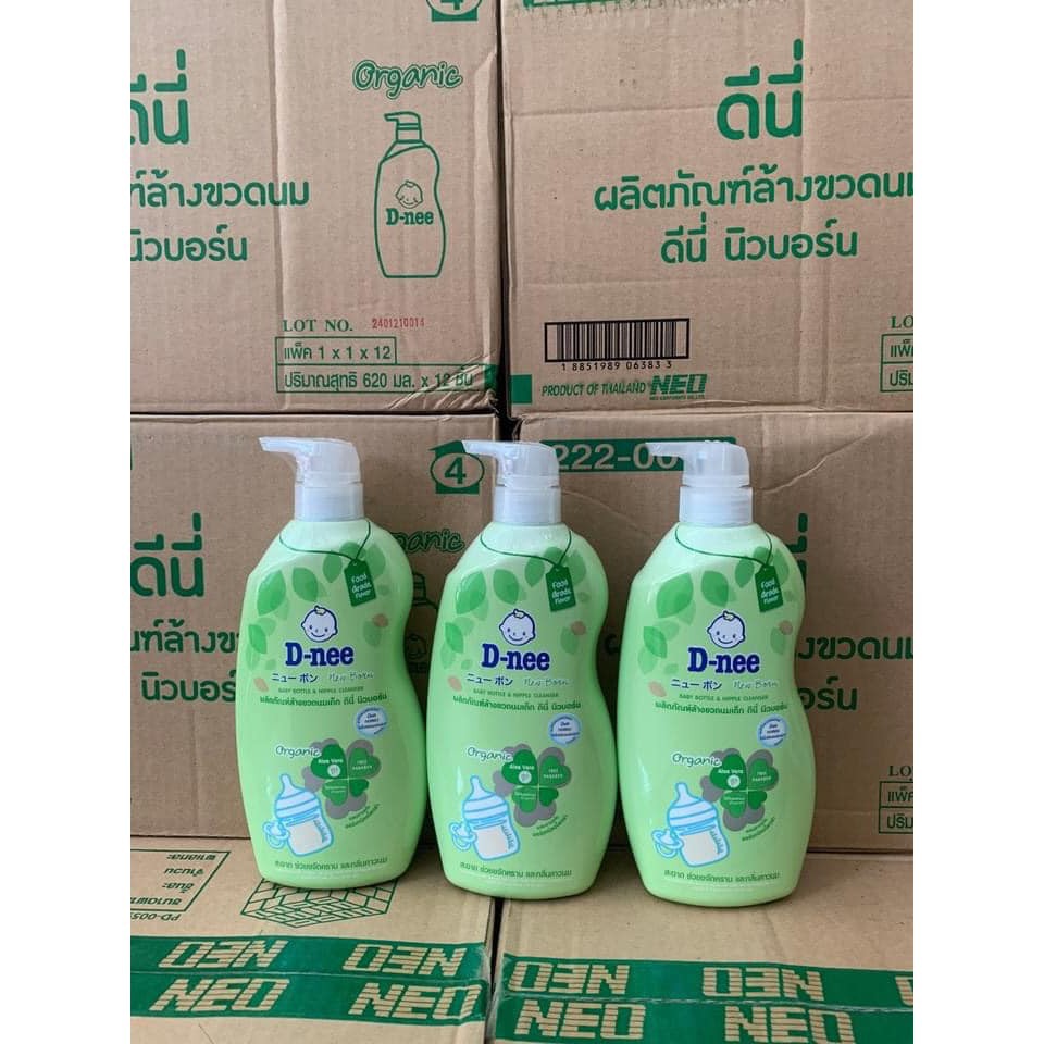 Combo 3 Túi Nước Rửa Bình Sữa Dnee 600ml