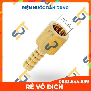 Ren trong 1/4 đuôi chuột nối ống mềm - Đồng thau