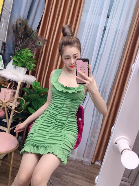 Body nhún cổ vuông ❤️FREESHIP❤️ trễ vai (BODY MẶC ĐƯỢC 2Kiểu SIÊU TÔN DÁNG)