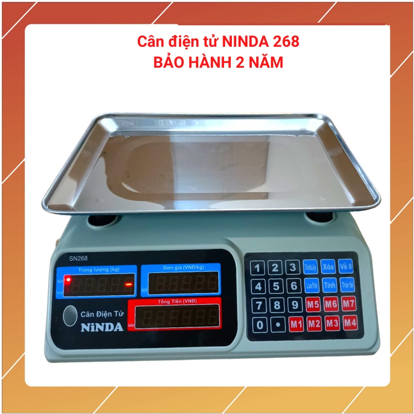 cân điện tử NINDA 268 ( 30kg/5g ) ( bảo hành 2 năm ) dùng cho bán hàng hoa quả,trái cây..