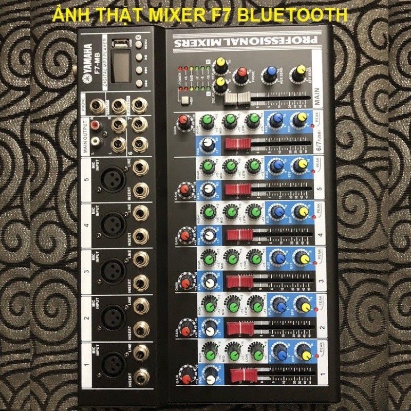 Bộ trộn âm thanh Mixer Yamaha F7 cao cấp. bass cực căng