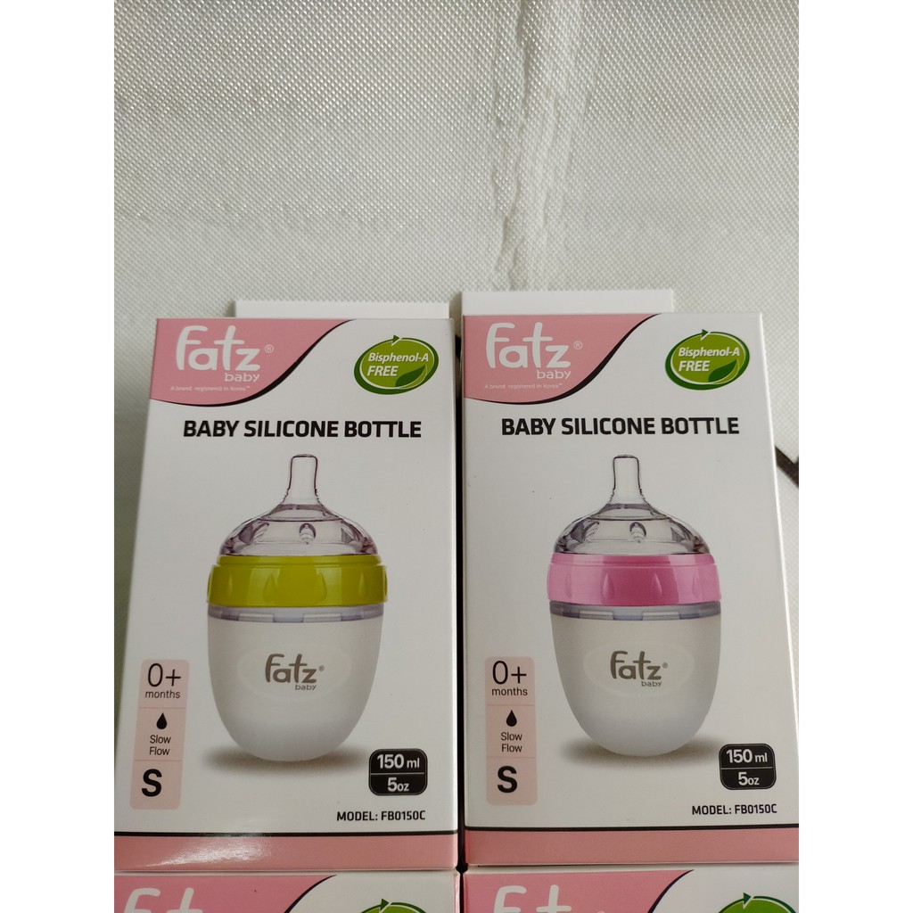 Bình Sữa SIlicon Cổ Siêu Rộng FATZ Fatzbaby 180ml / 240ml - FB0180C / FB0240C (Công nghệ Hàn Quốc)