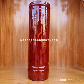 Ống nhang gỗ xà cừ cao 27cm