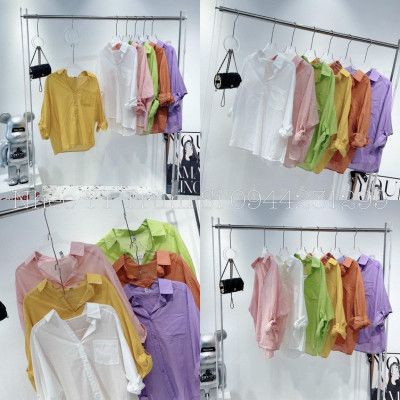 Áo sơ mi thô 1 túi vạt bầu tay lỡ