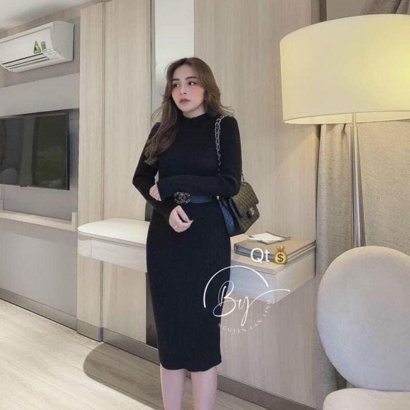 Váy body len cổ 3 phân quảng châu | BigBuy360 - bigbuy360.vn