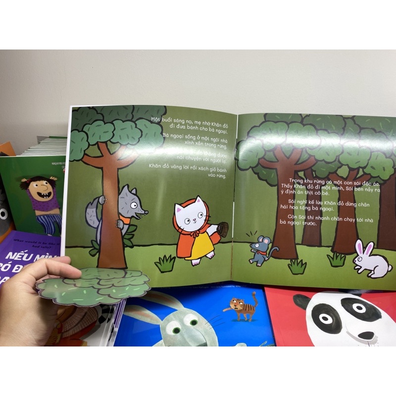 Sách-Cổ tích mèo cải biên - Sách lật giở - Cô bé quàng khăn đỏ