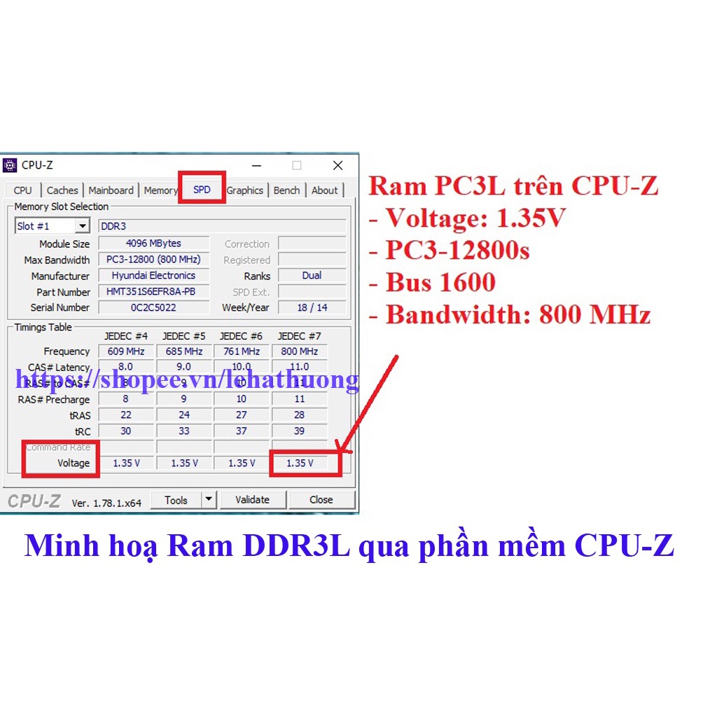 RAM Laptop 4Gb / 2Gb DDR3L Bus 1600 MHz (ký hiệu trên Ram PC3L-12800s) hàng tháo máy