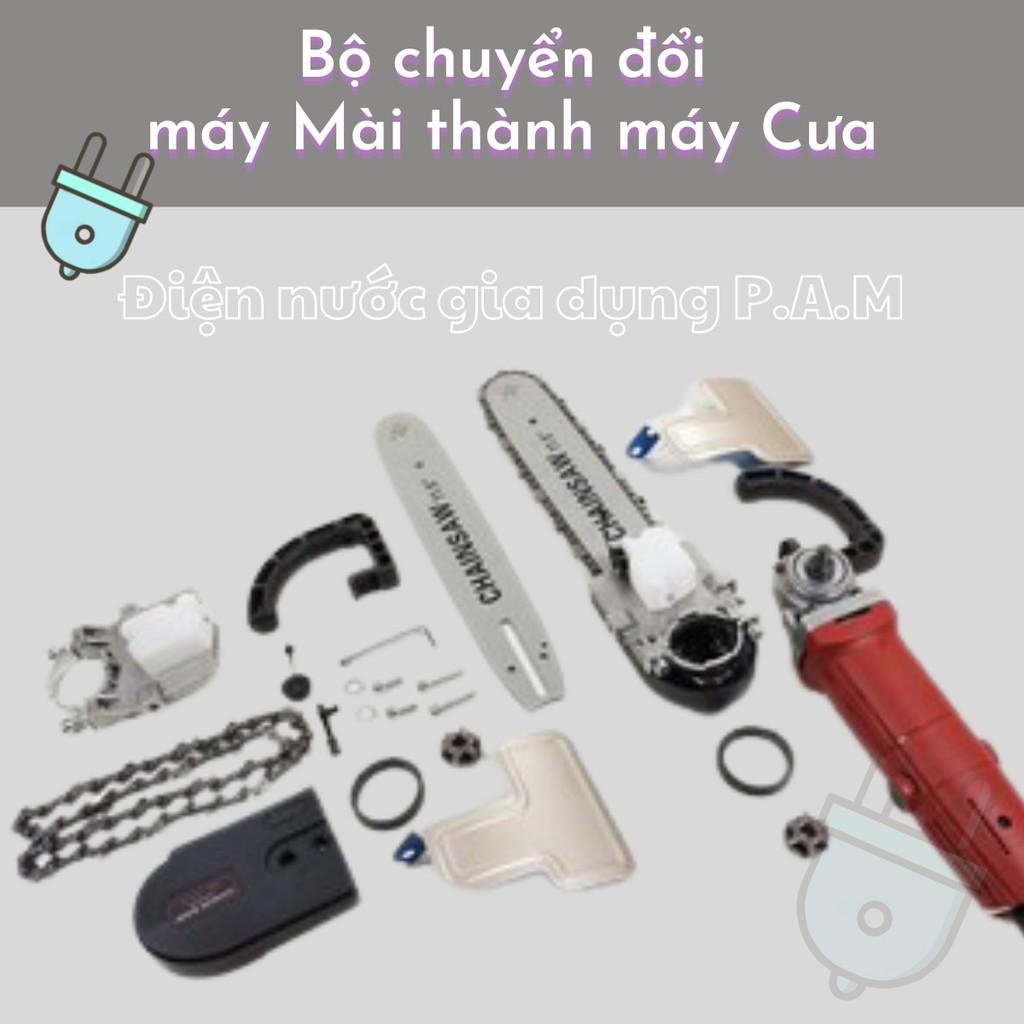 Bộ chuyển đổi máy mài thành máy cưa cây cắt gỗ 12 Inch - bản dày Điện Nước Chú Hội