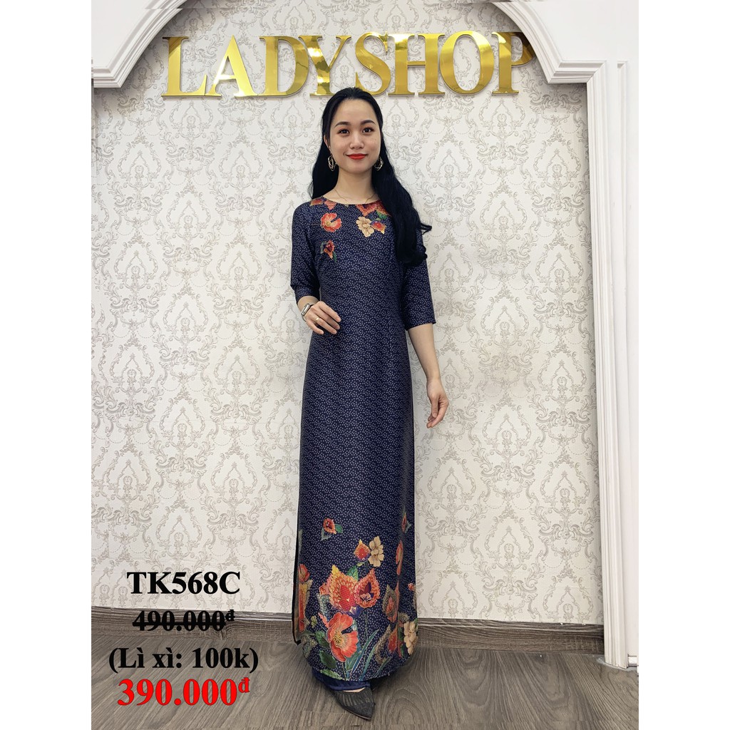 Áo dài trung niên cao cấp Áo dài Lụa Ladyshop TK568