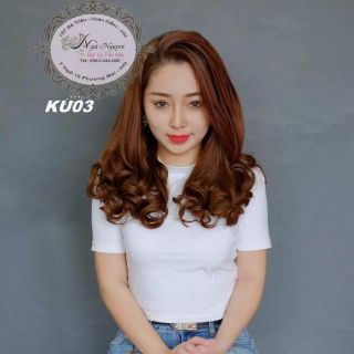 Tóc kẹp U xoăn đuôi ngắn
