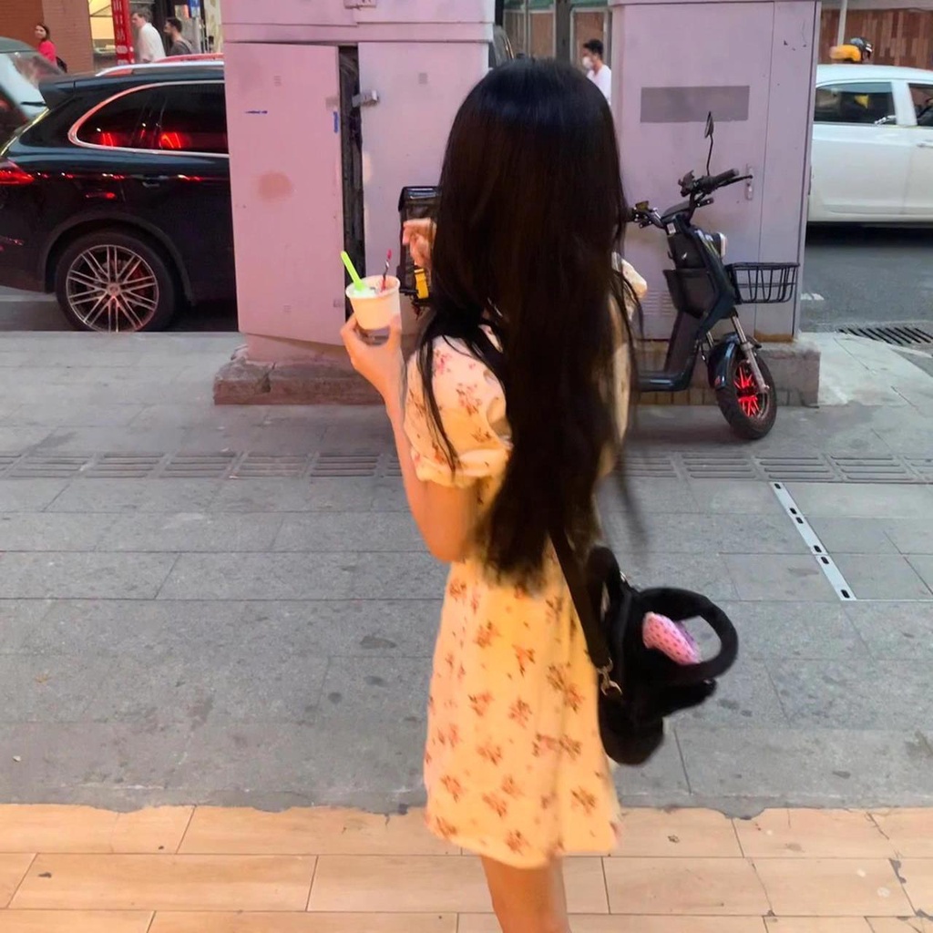 Đầm Hoa Tay Phồng Thời Trang Mùa Hè Pháp Xinh Xắn Dành Cho Nữ