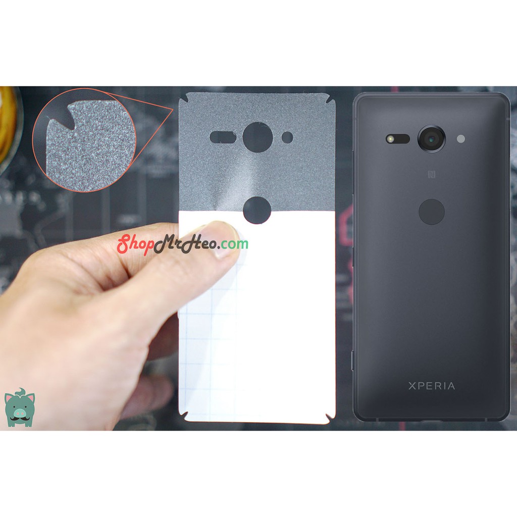 Skin Dán Mặt Sau Lưng Vân 3D Sony Xperia XZ2 - XZ2 Premium - XZ 2 Compact - Carbon, Hình hộp, Vân Nhám, Vân Da