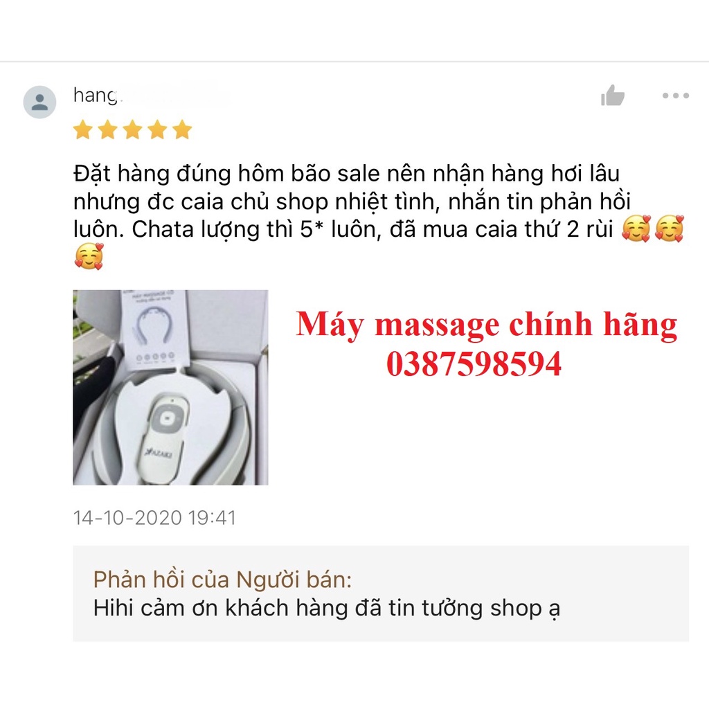 Máy massage cổ vai gáy AZAKI N109 PLUS [FREESHIP BẢO HÀNH CHÍNH HÃNG] GIÚP ĐIỀU TRỊ ĐAU MỎI CỔ VAI GÁY