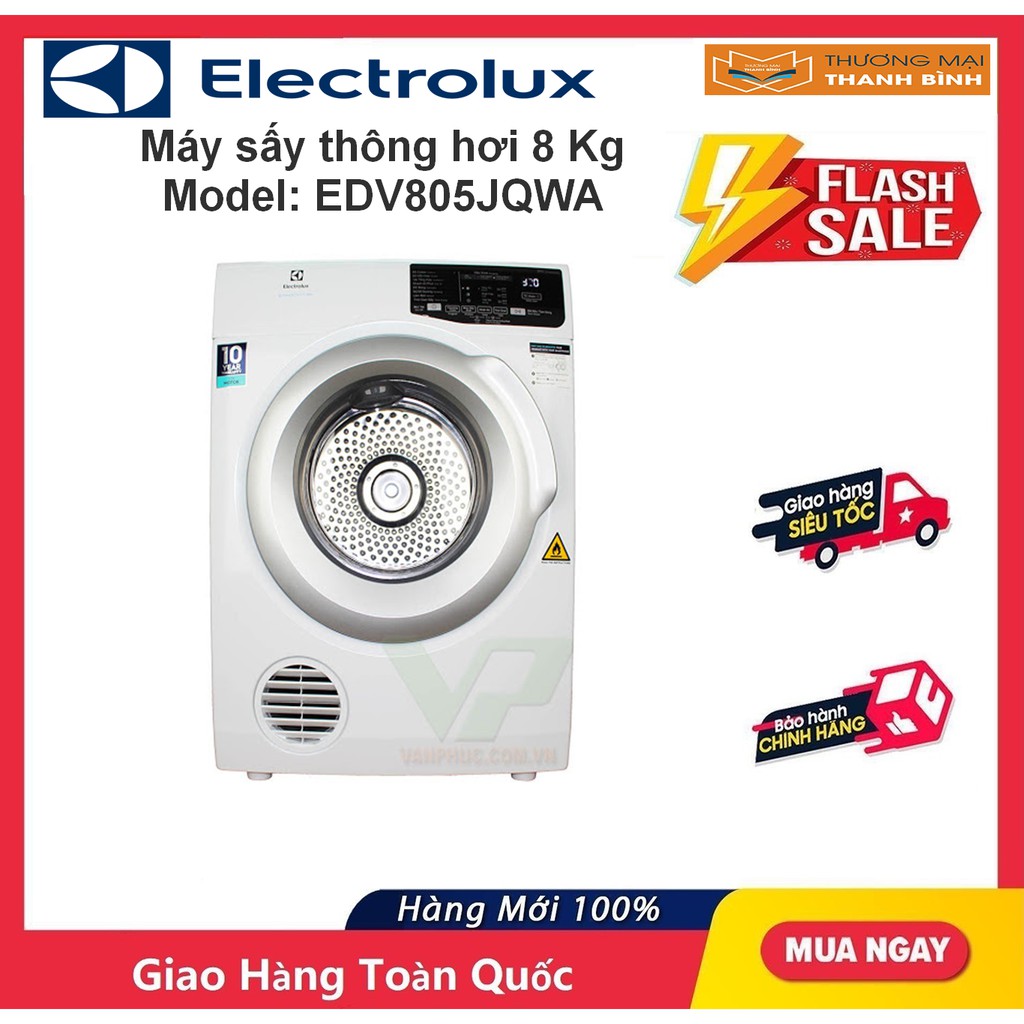 Máy sấy Electrolux 8 Kg EDV805JQWA