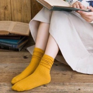 Vớ Cổ Cao ERASHOP - Sọc Lớn Màu Basic (Freesize)