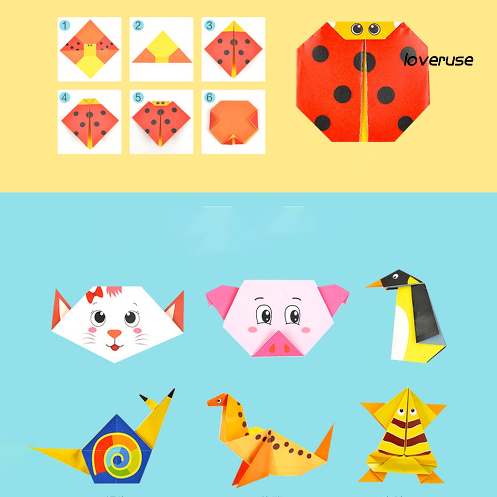 Set giấy xếp hình Origami nhiều màu sắc tiện lợi dành cho trẻ em