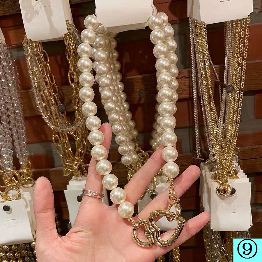 Dây Chuyền Nhiều Lớp Đính Hạt Ngọc Trai Thời Trang Thu Đông Hàn Quốc