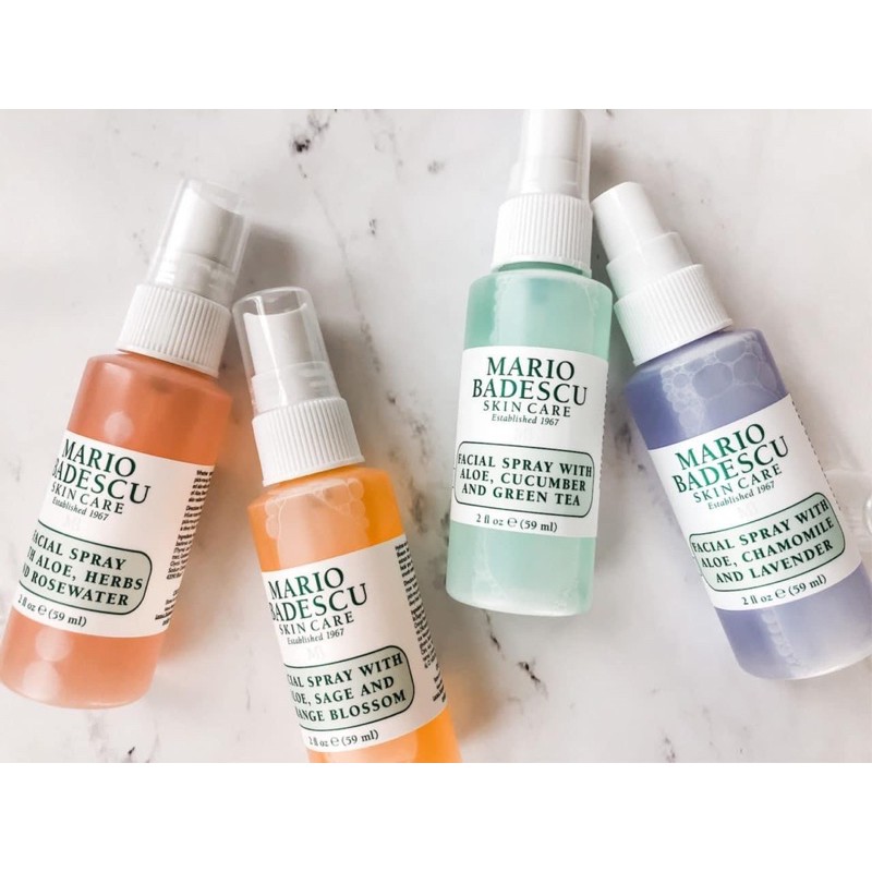 Set 4 chai toner xịt Mario Badescu 59ml