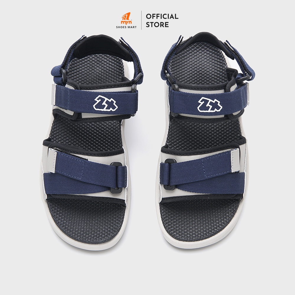 Giày Sandal Nam nữ 2 quai ZX 2822 Navy Grey bản to phối quai dán chéo quai sau tháo rời có đệm gót đế EVA phylon mới