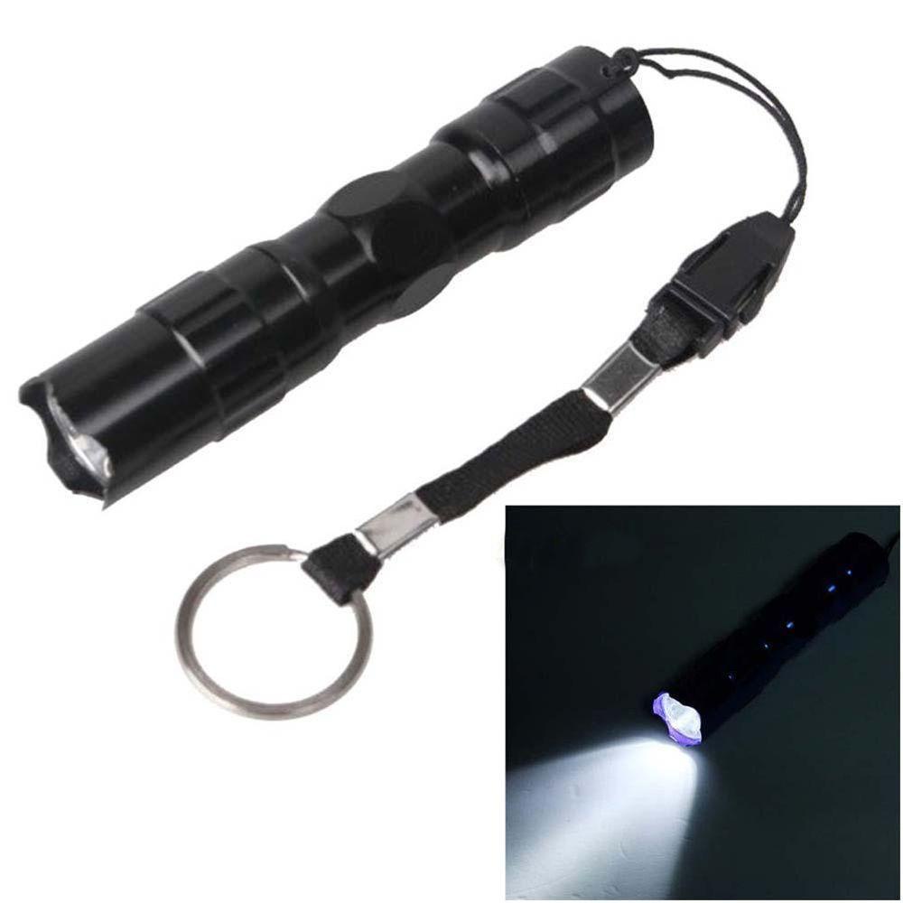 Đèn Pin LED Mini Chống Thấm Nước Màu Đen Cảnh Sát / Leo Núi Tiện Dụng