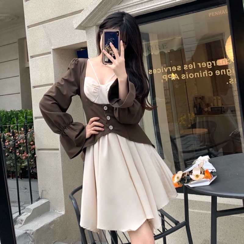 Váy ôm eo liền lolita Quảng Châu siêu chất