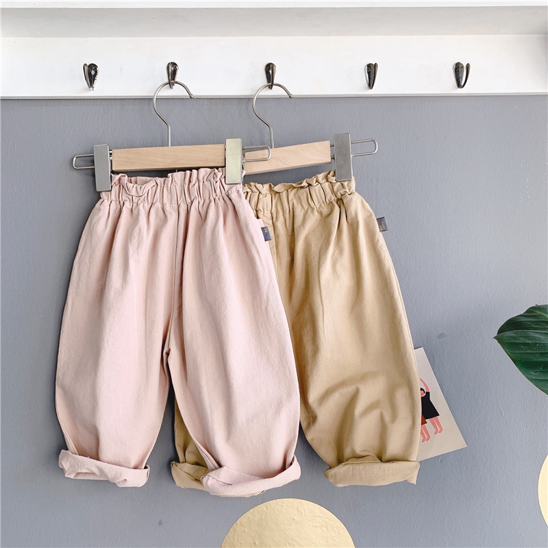 Quần dài chất liệu cotton thiết kế đáng yêu xinh xắn dành cho bé gái