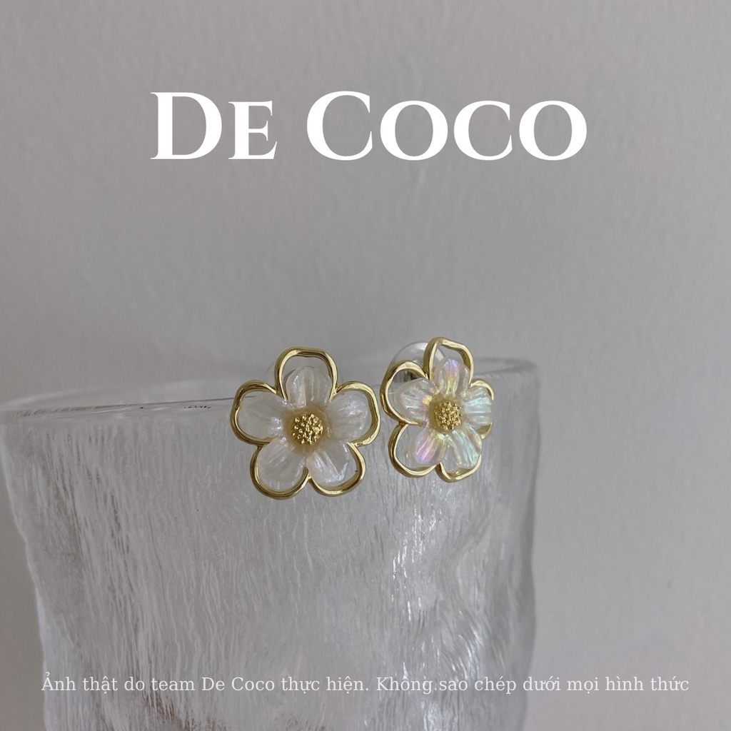 Khuyên tai nữ DECOCO ACC Fleur bông hoa xà cừ