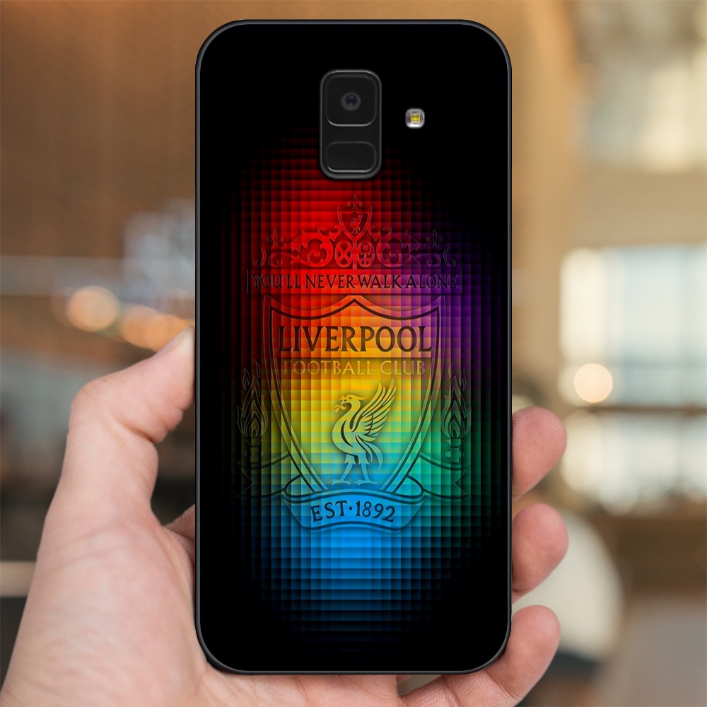 Ốp lưng Samsung A5 2018, A6 2018, A8 2018, J6 2018, A8 Plus viền đen in hình Liverpool FC