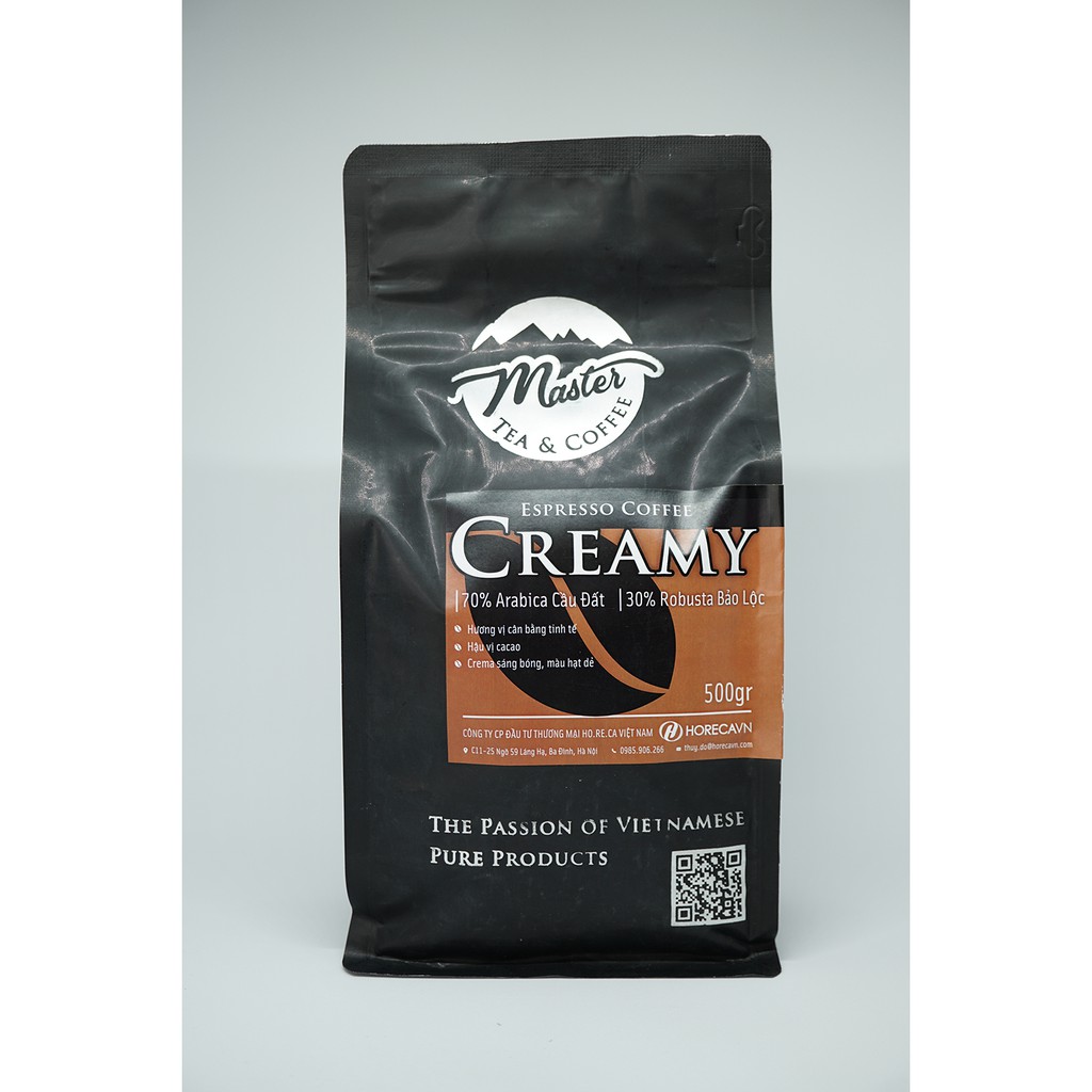 Cà Phê Hạt Pha Máy Master CREAMY - 70% Arabica Cầu Đất, 30% Robusta Bảo Lộc
