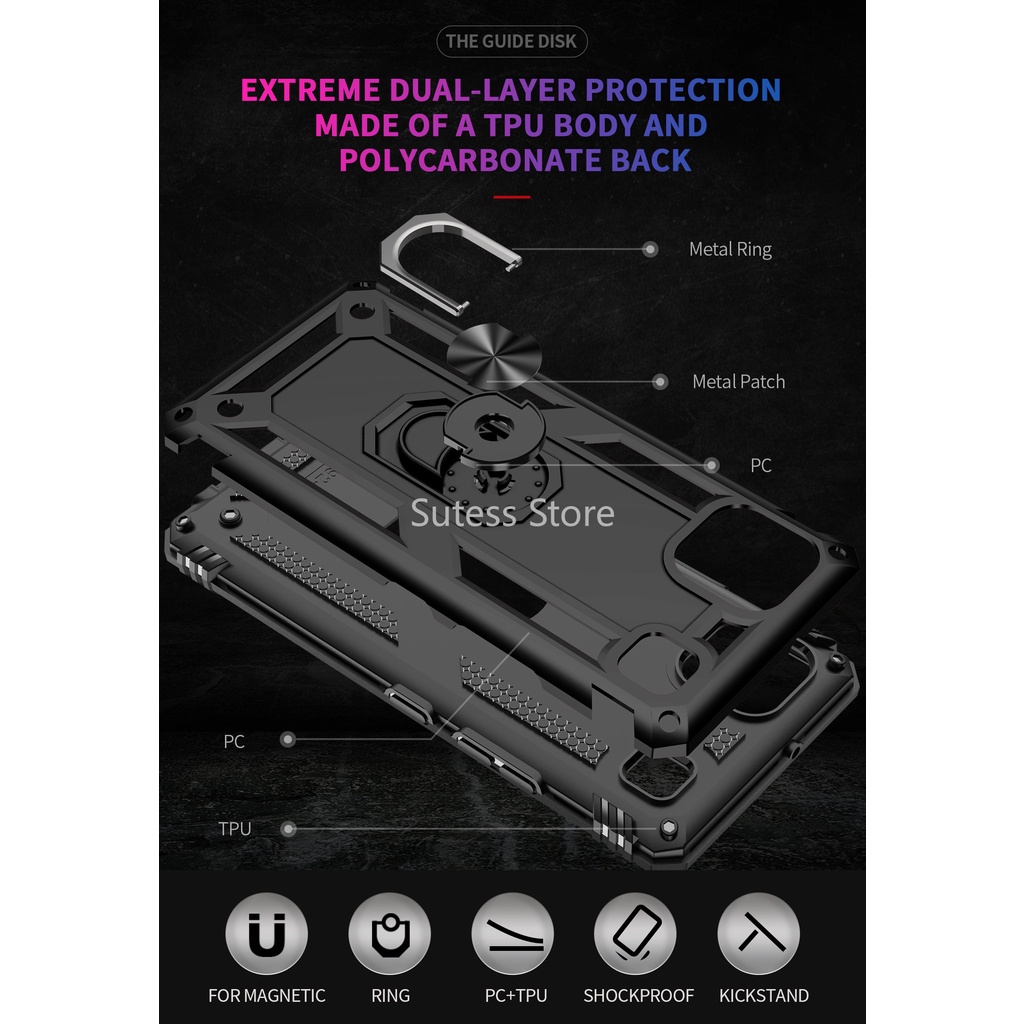 Ốp Điện Thoại Cứng Có Thanh Trượt Kiểu Quân Đội Cho LG K51 K61 K92 5G K53 K52 K51S K22 Q51 Q61