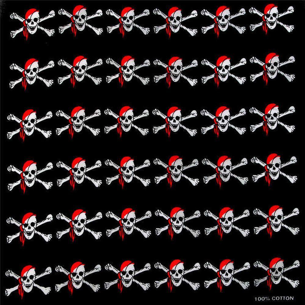 Quinton Khăn Bandana Cotton Vuông Trùm Đầu Bandana Hình Đầu Lâu Nhuộm Màu Liền Mạch Phong Cách Hip Hop Cho Thể Thao Ngoài Trời