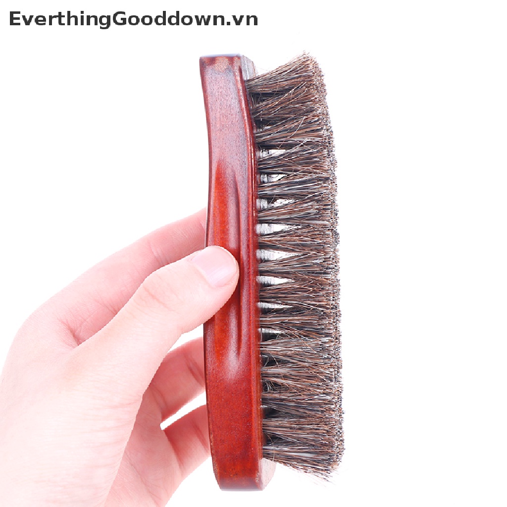 Bàn Chải Đánh Bóng Giày Bằng Lông Ngựa Gỗ Tự Nhiên