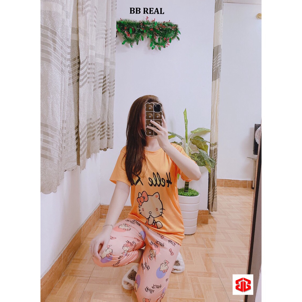 Đồ Bộ Mặc ở Nhà Bộ Đồ Ngủ Nữ Quần Dài Pijama Thun Lạnh Đẹp [CODE 33-36] Freesize Từ 45-60Kg - BB REAL