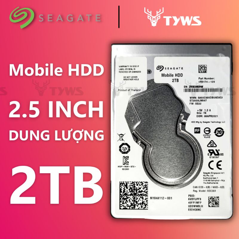 Ổ Cứng Gắn Trong Laptop PlayStation HDD 2TB 2.5 Inch Seagate Mobile HDD
