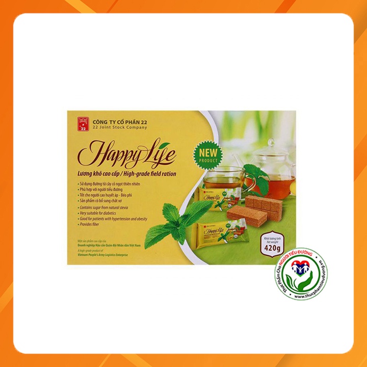 Lương khô ăn kiêng cao cấp Happy Lye hộp 420g (dành cho người ăn kiêng, tiểu đường)