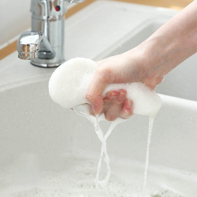 1 Miếng Bọt Biển Rửa Chén Có Tay Cầm Dài Đa Năng Tiện Dụng