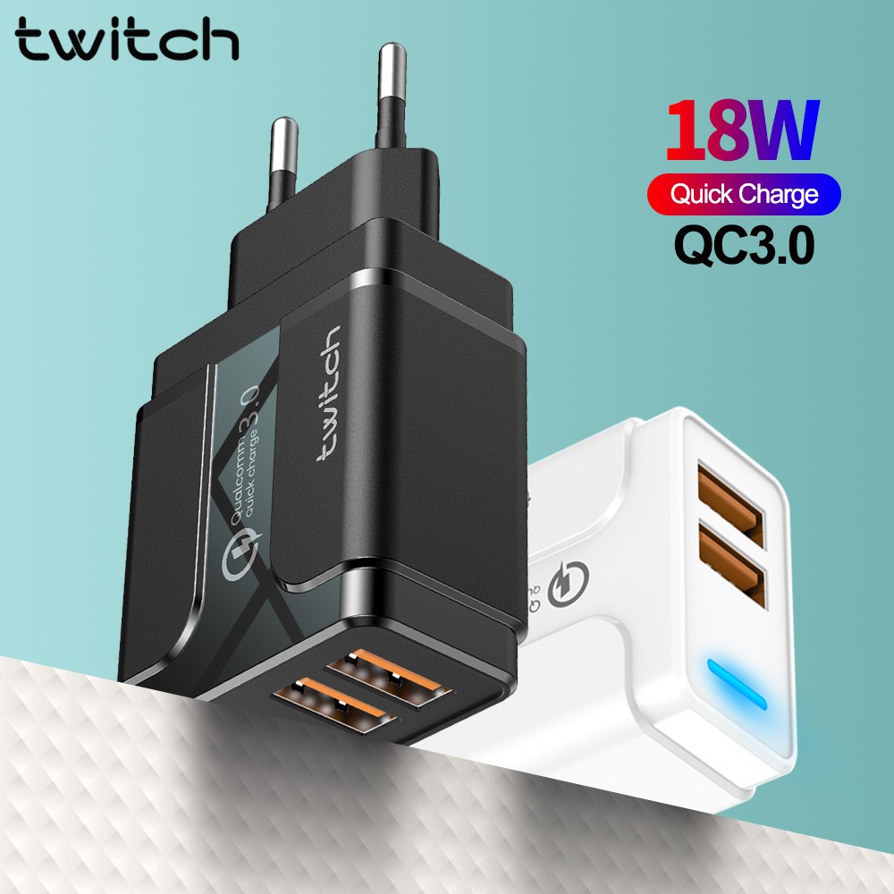 Củ sạc Twitch cổng Usb Qc3.0 chất lượng cao dành cho IPX 7 8