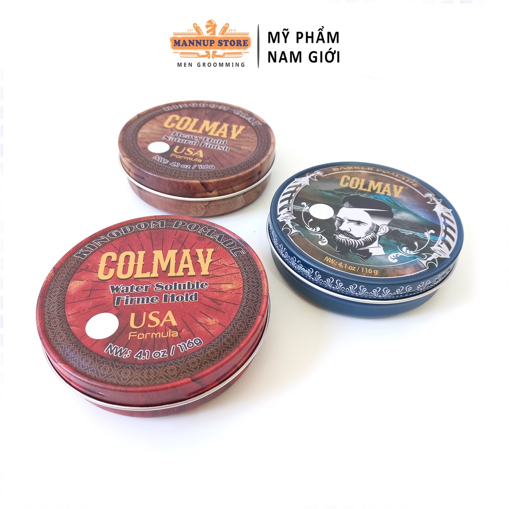 Sáp Vuốt Tóc Colmav Barber Pomade, Kingdom Clay, Kingdom Pomade 56g/116g - Chính Hãng 100%