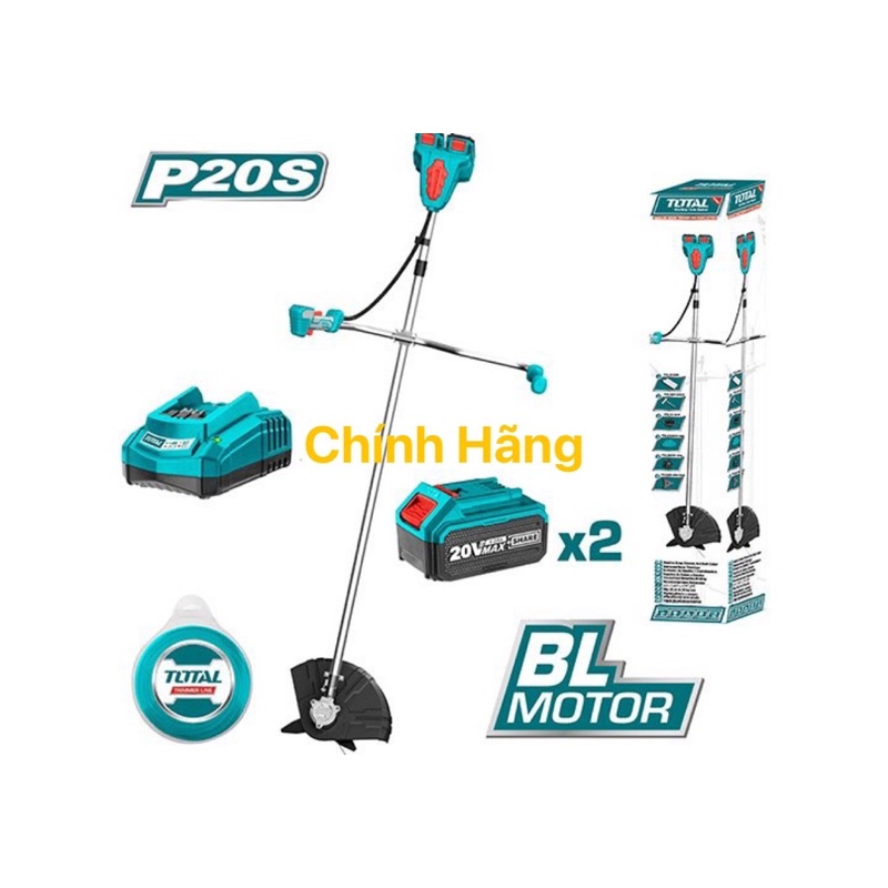 TOTAL Máy cắt cỏ dùng pin 40V TSTLI202521  (Cam kết Chính Hãng 100%)