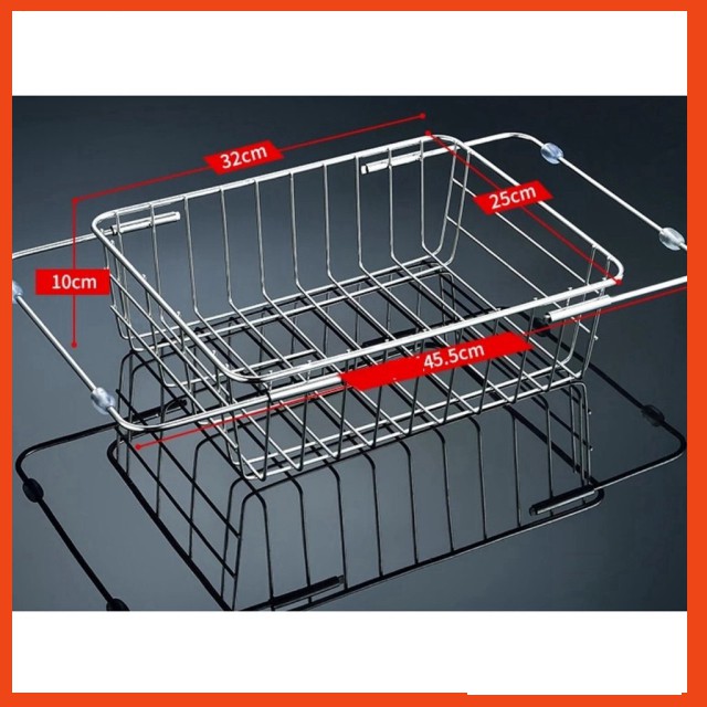 RỔ ÚP CHÉN BÁT INOX 304 để NGANG bồn rửa.