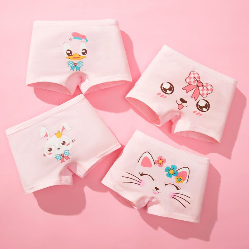 Set 4 quần lót cotton bé gái họa tiết mèo Mimi siêu xinh~MARUKA FASHION