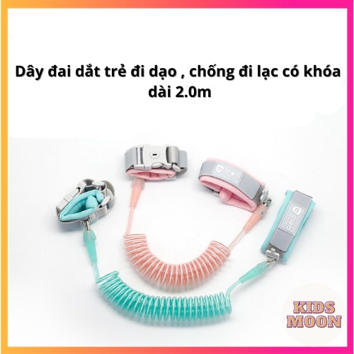 Dây Đai Chống Lạc Cho Bé , Dây Dắt Trẻ Em Đi Dạo Chống Đi Lạc Có Khóa Dài 2m