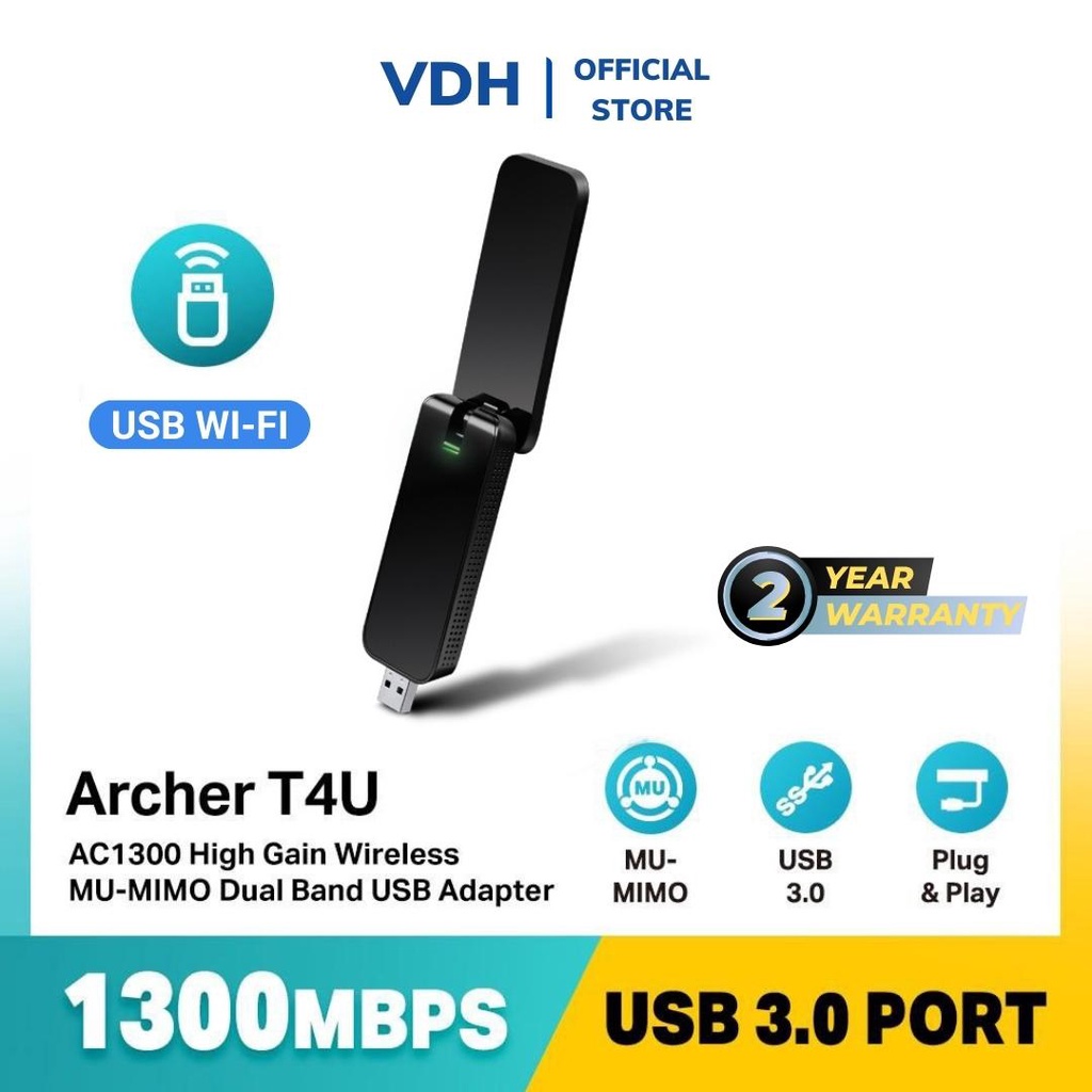 Usb wifi 5ghz TP-Link băng tần kép chuẩn AC - usb thu wifi cho pc hàng chính hãng