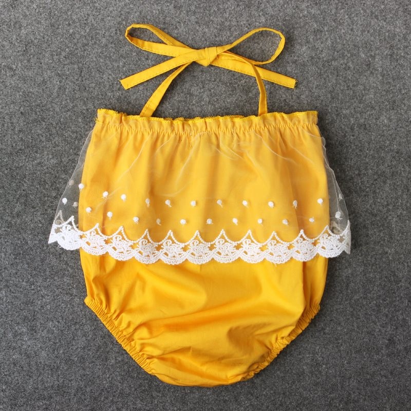 Body vải thô buộc dây phối ren 